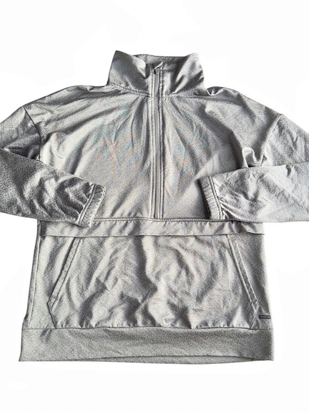 Mondetta Women's Size Small Gray 1/4 Zip Pullover Fleece Sweatshirt Pocket S